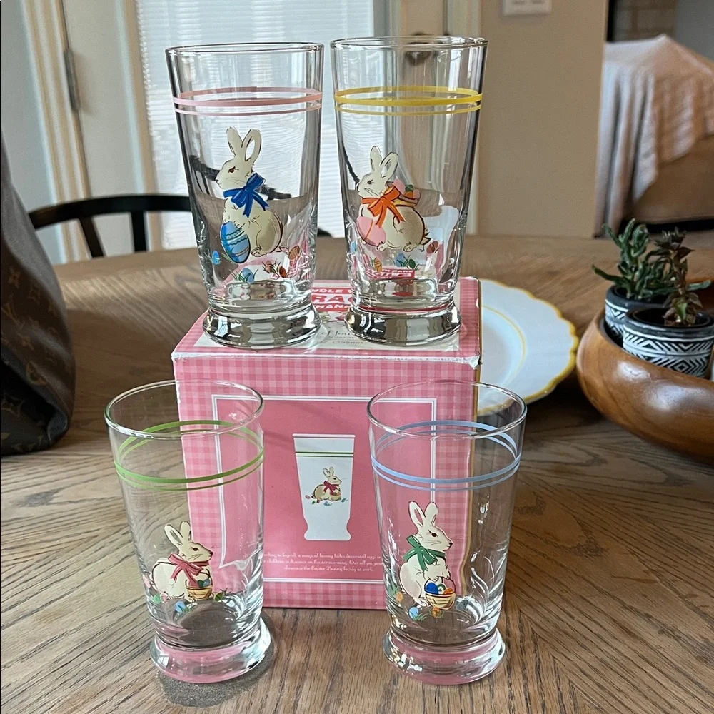 Williams Sonoma Easter Juice Glasses 4